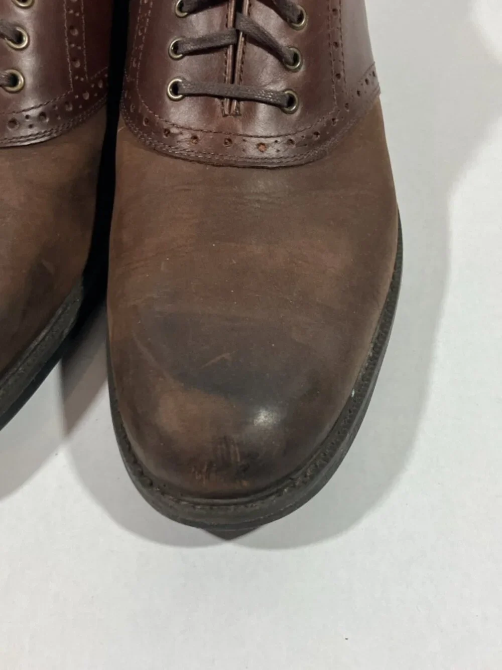 Men’s Leather Johnston And Murphy Dress Shoes Size 11.5 Dual Width